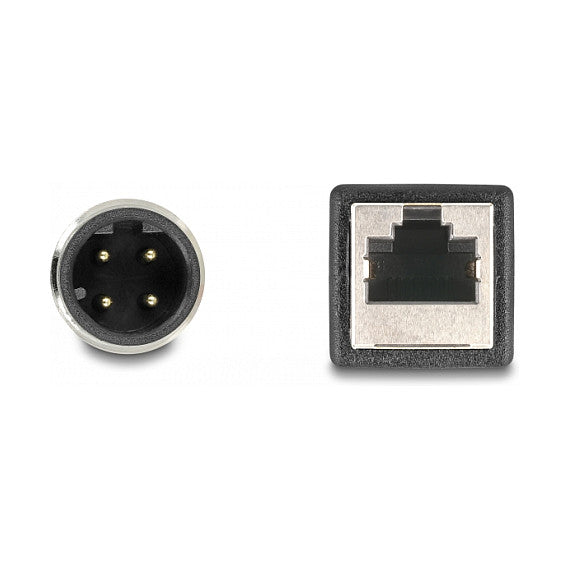 M12 Adapterkabel D-kodiert 4 Pin Stecker zu RJ45 Buchse 50 cm