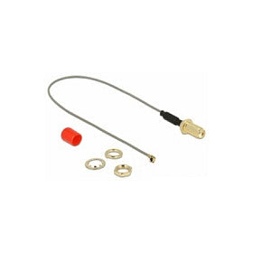Antennenkabel SMA Buchse zum Einbau Ferritkern zu I-PEX Inc., MHF® I Stecker 1.13 20 cm Gewindelänge 10 mm