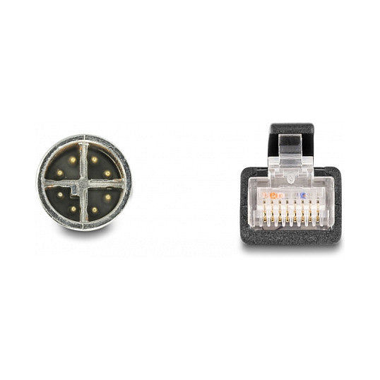 M12 Adapterkabel X-kodiert 8 Pin Stecker zu RJ45 Stecker 50 cm