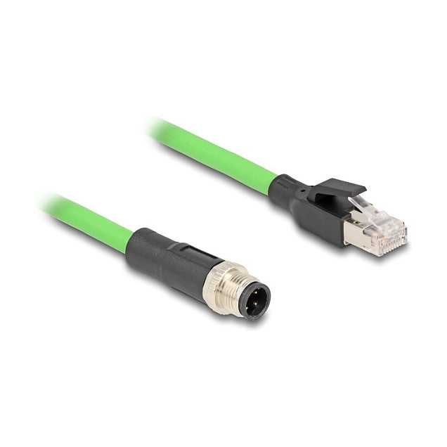 M12 Kabel D-kodiert 4 Pin Stecker zu RJ45 Stecker PUR (TPU) 2 m