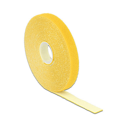 Klettband auf Rolle L 5 m x B 13 mm gelb