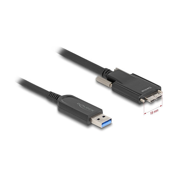 Aktives Optisches Kabel USB 10 Gbps Typ-A Stecker zu Typ Micro-B Stecker mit Schrauben 15 m