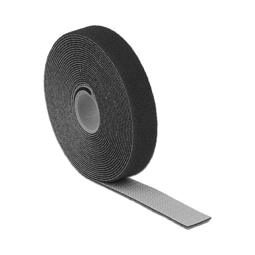 Klettband auf Rolle L 5 m x B 20 mm schwarz