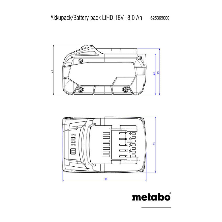18V 10,0Ah LiHD Akku-Pack