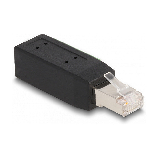 RJ45 Stecker Cat.5e zu Terminalblock Adapter 90° gewinkelt