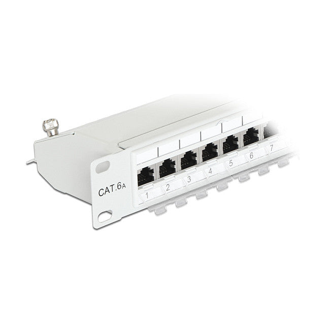19" Patchpanel 24 Port Cat.6A grau