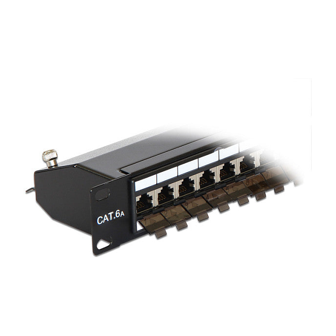 19" Patchpanel 24 Port Cat.6A schwarz