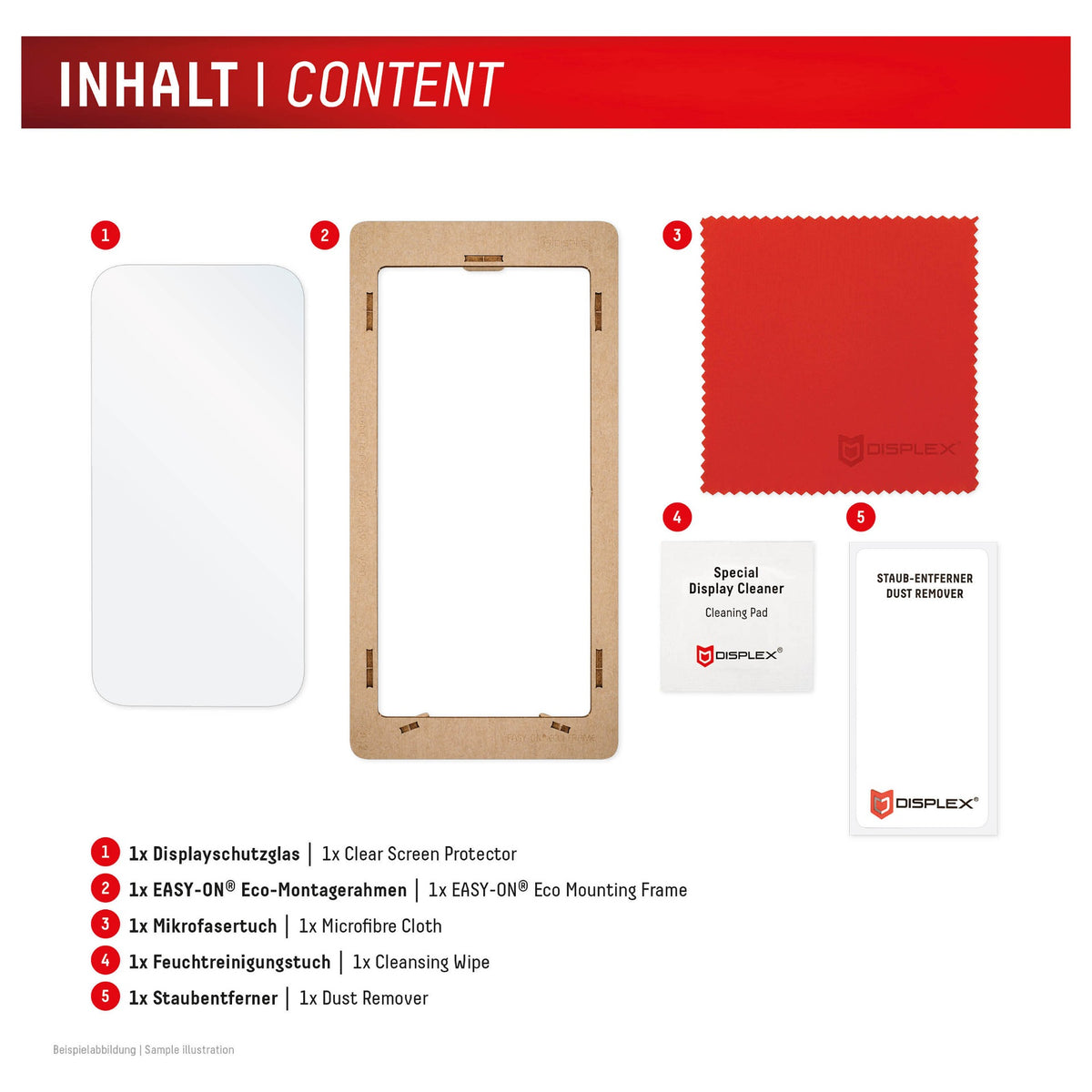 DISPLEX Panzerglas 2D/ Clear (10H) für Samsung Galaxy S24 Eco-Montagerahmen, Tempered Glas, kratzer-resistente Schutzfolie, hüllenfreundlich