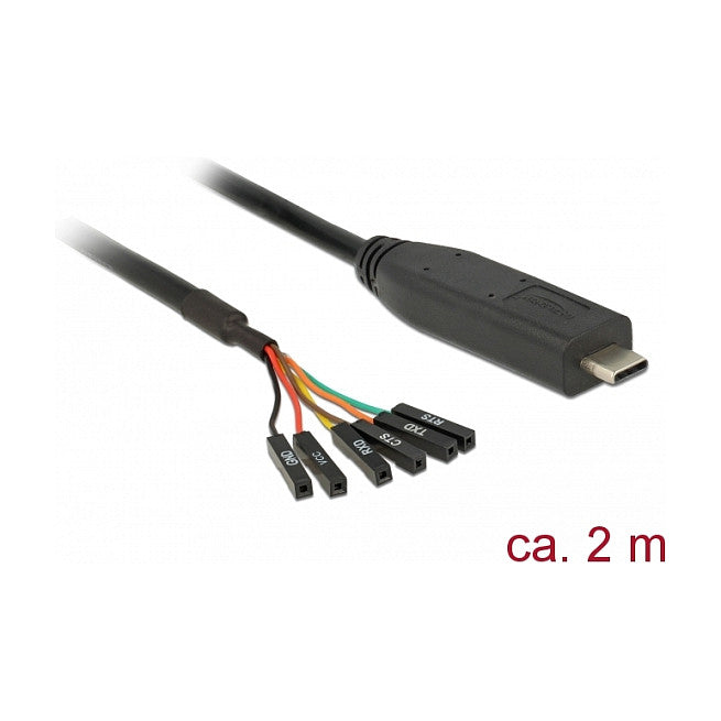 Konverter USB Type-C™ 2.0 Stecker zu TTL (3,3 V) 6 Pin Pfostenbuchse einzeln 2,0 m