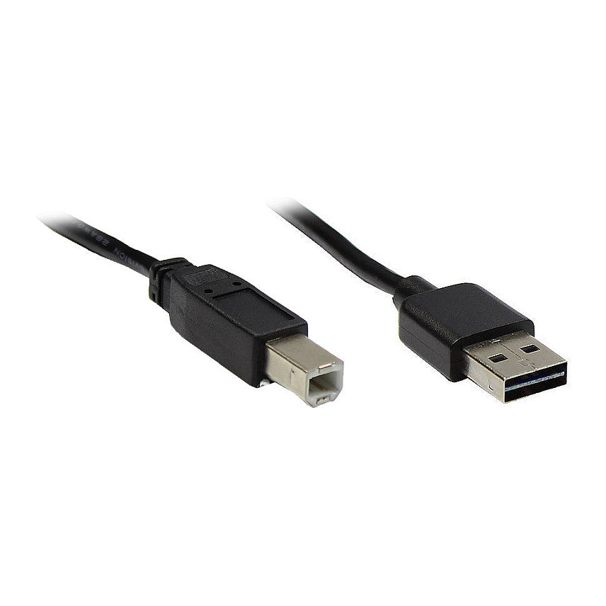 Anschlusskabel USB 2.0 EASY Stecker A an Stecker B, schwarz, 3m,