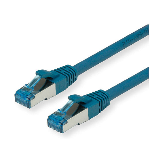 VALUE Patchkabel Kat.6A Class EA S/FTP PiMF LSOH blau 0,5m