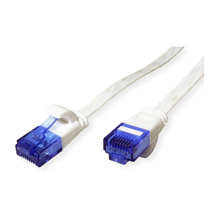 VALUE Patchkabel Cat.6A (Class EA) UTP, extra-flach, wei, 2 m