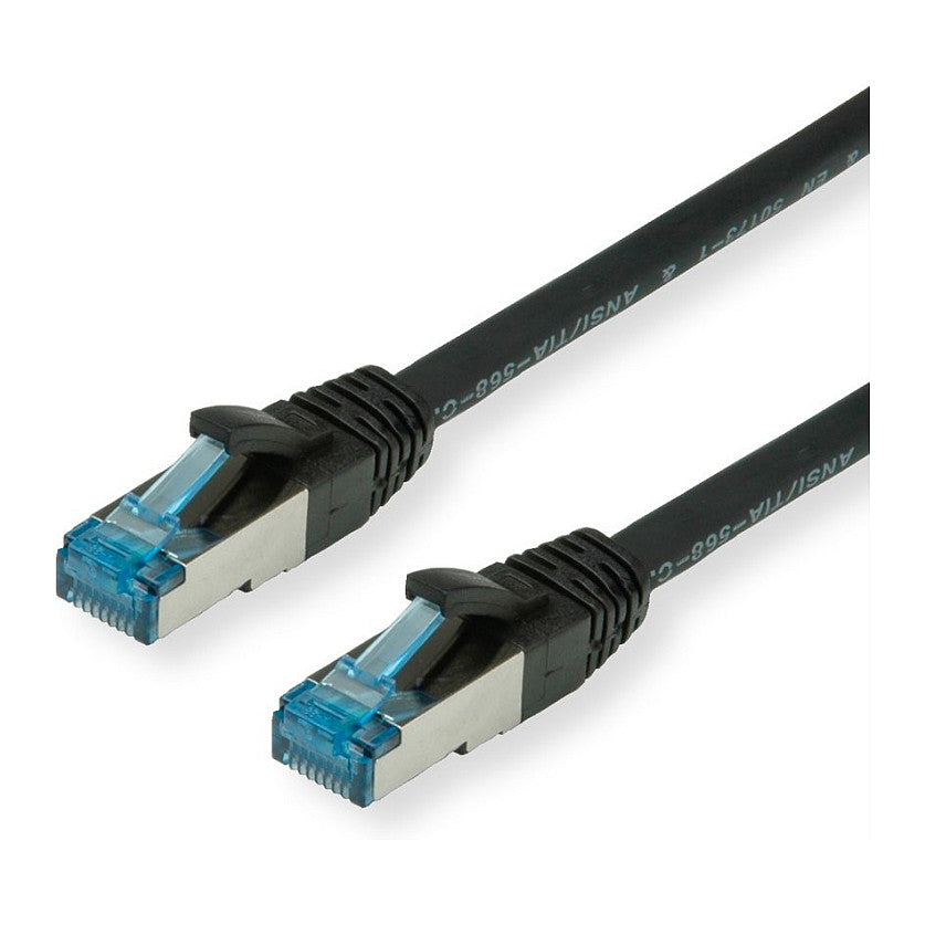 VALUE Patchkabel Kat.6A Class EA S/FTP PiMF LSOH schwarz 1,5m