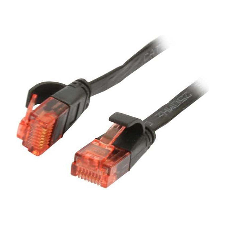 Synergy21 Kabel Patch-RJ45 UTP(U/UTP) 0.25m CAT6 flach *schwarz*