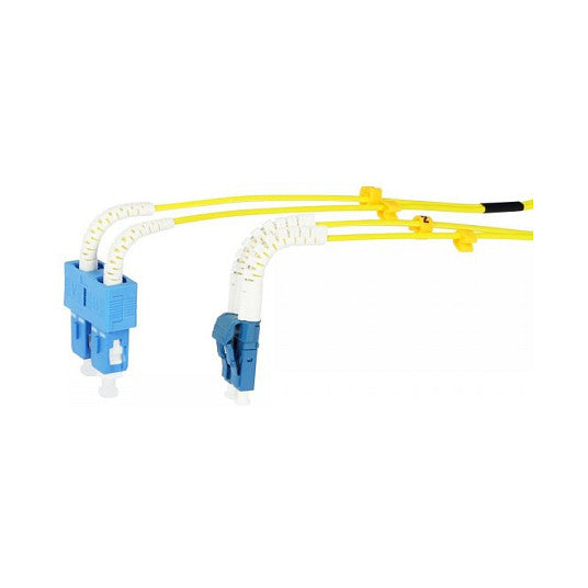 Synergy21 LWL-2-Faser-Patchk. 1,0mtr.LC-SC, 9/125um, OS2, AD=2mm, flexible Knickschutztülle, G657.A2,