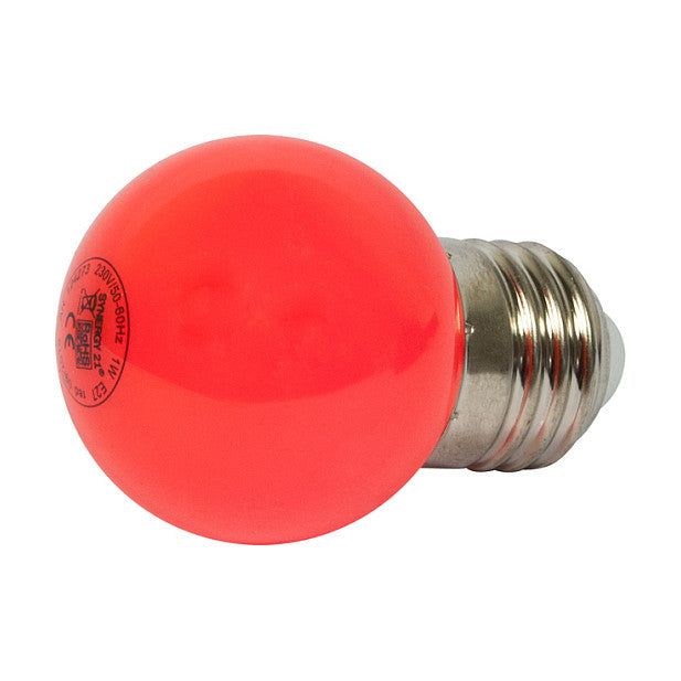 Synergy 21 LED Retrofit E27 Tropfenlampe G45 rot 1 Watt für Lichterkette