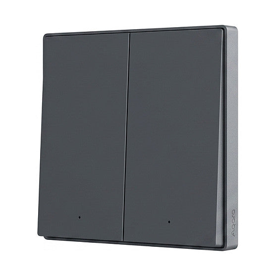 Aqara Smart Wall Switch H1(With Neutral, Double Rocker) grau - (HomeKit)