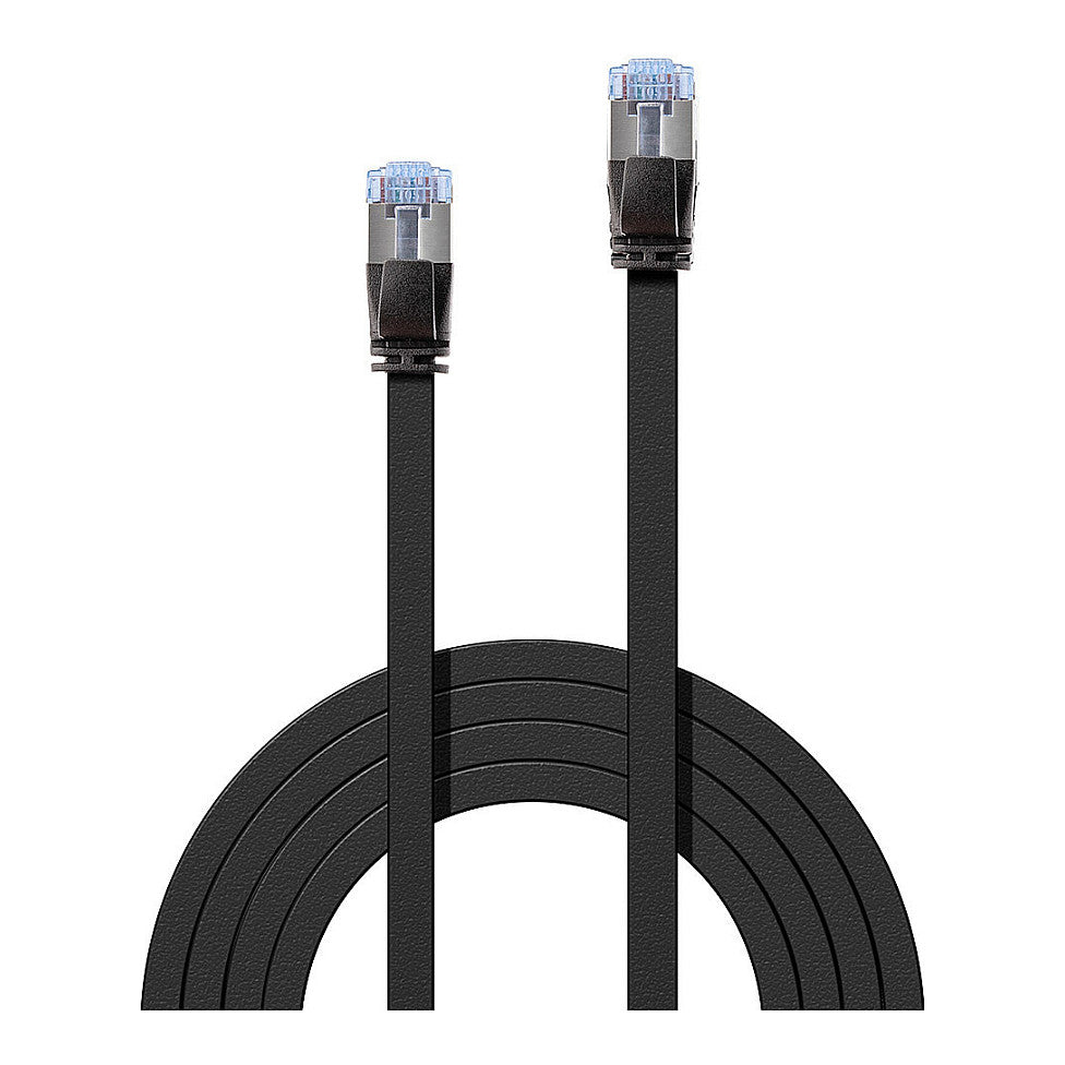 LINDY Patchkabel Cat6A U/FTP Flachband schwarz 1.00m