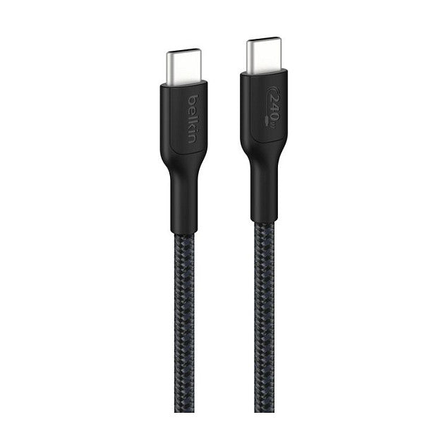 Belkin USB-C auf USB-C Kabel Geflochten, Schwarz, 1m, 240W