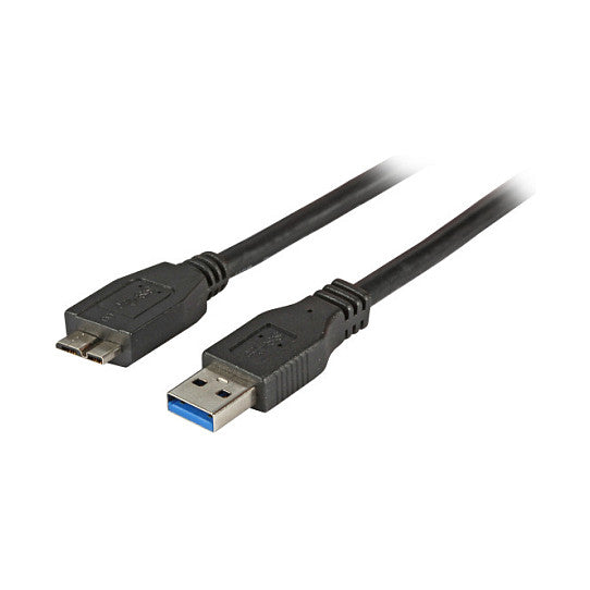 EFB USB3.0 Anschlusskabel Typ A Stecker auf Typ Micro B Stecker Classic Schwarz 1m
