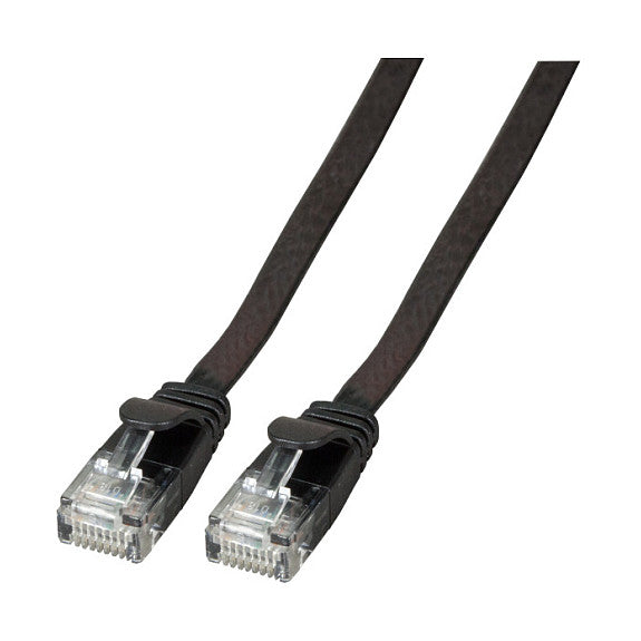 EFB RJ45 Flachpatchkabel U/UTP, Cat.6A, PVC, 5m, schwarz