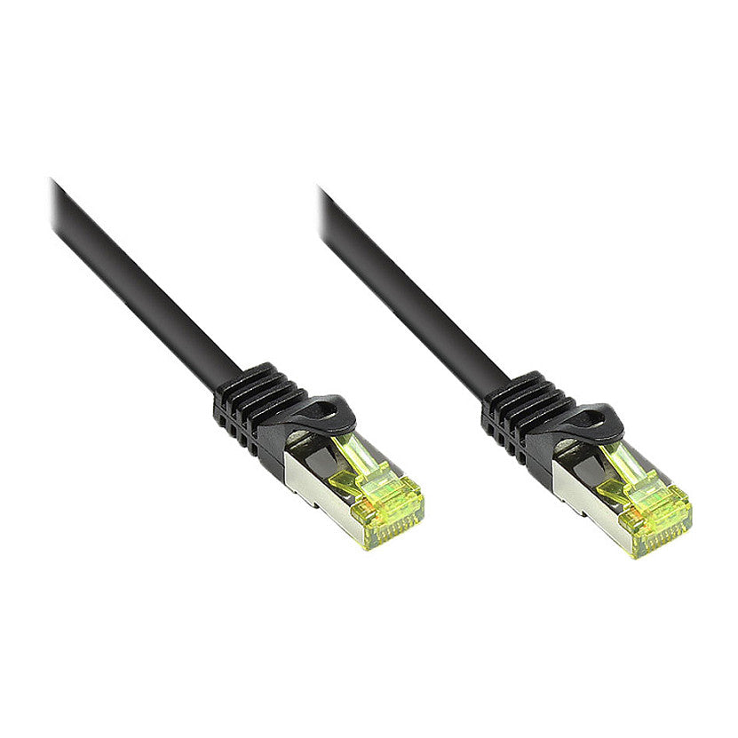 Good Connections Patchkabel m. Cat.7 Rohk. schwarz 0,15m