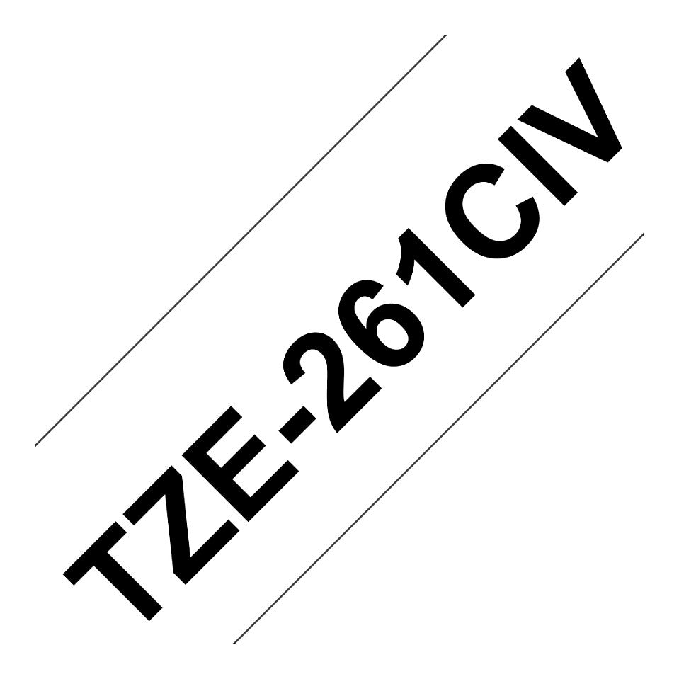 Schriftbandkassette Brother TZe-261CIV 36mmx8m weiß/schwarz
