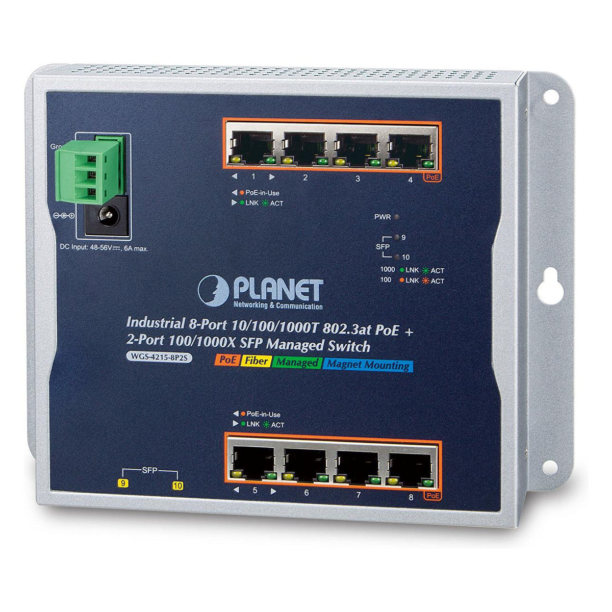 Planet WGS-4215-8P2S 8-Port Managed Switch