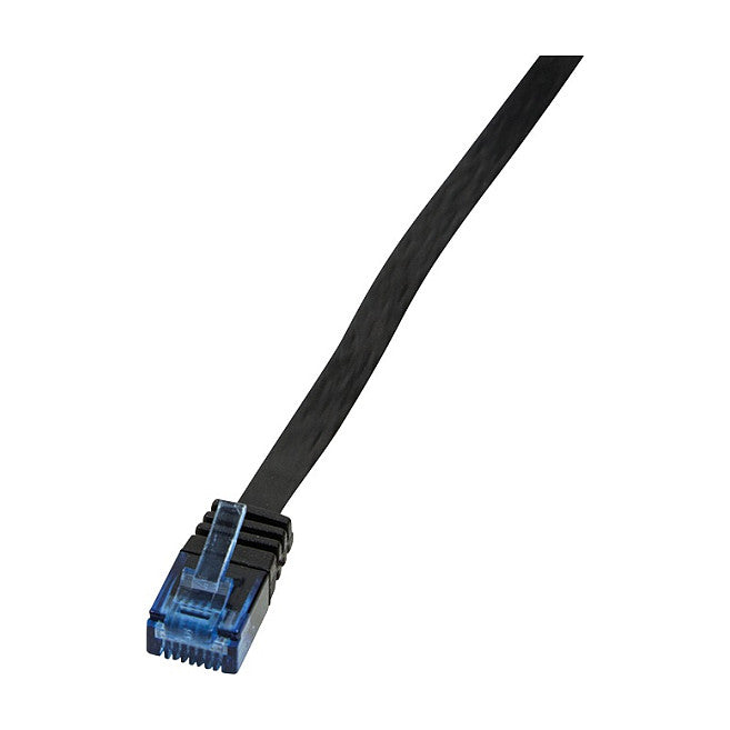 Logilink Flachpatchkabel RJ45 U/UTP Cat6 3.00m schwarz