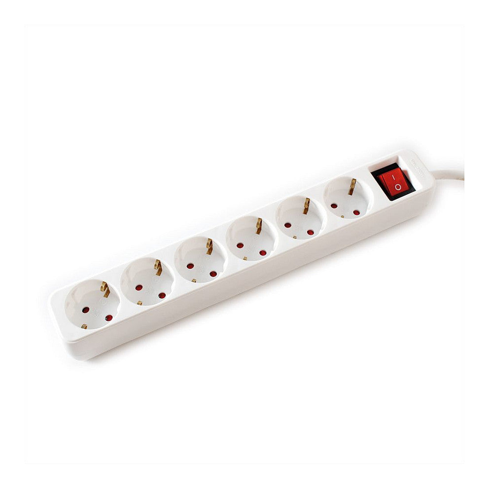 VALUE 6-fach Steckdosenleiste mit Schalter, wei, 6 m