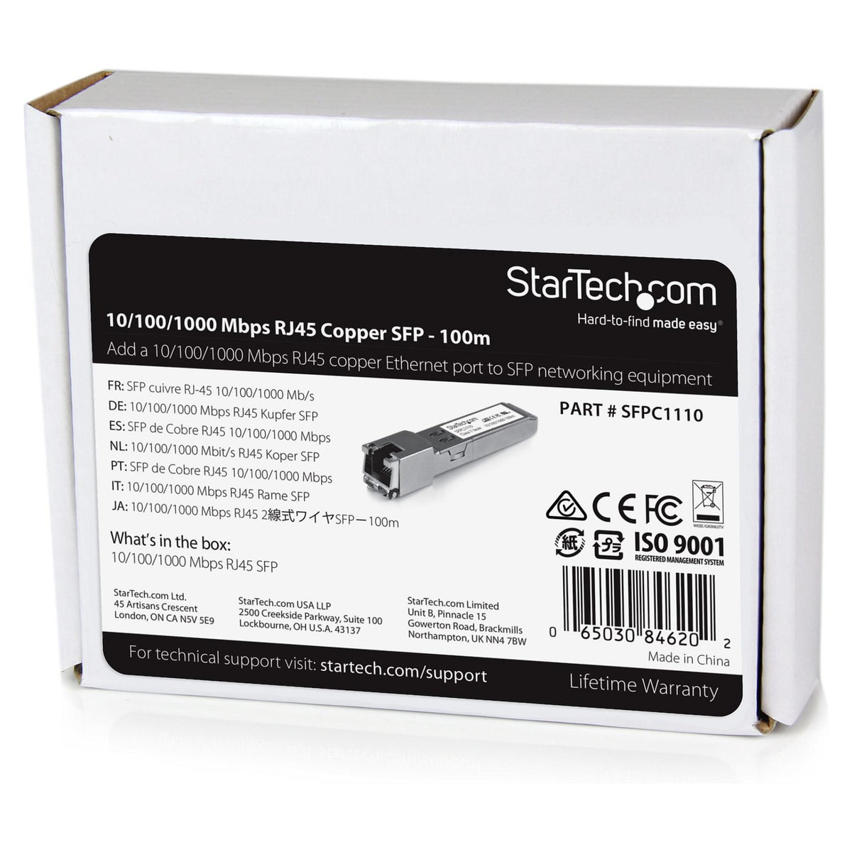 STARTECH.COM Cisco kompatibles Gigabit RJ45 Kupfer SFP Transceiver Modul - Mini-GBIC