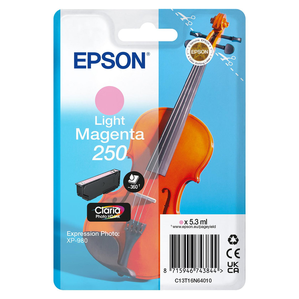 EPSON Tinte light magenta 5.3ml XP 980, ''250''