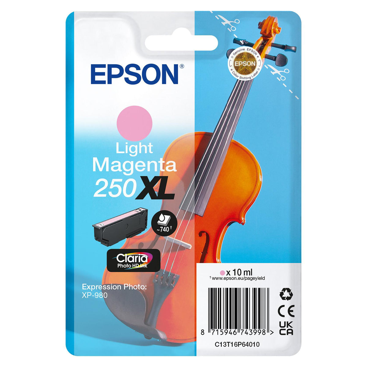 EPSON Tinte light magenta 10.0ml XP 980, ''250XL''