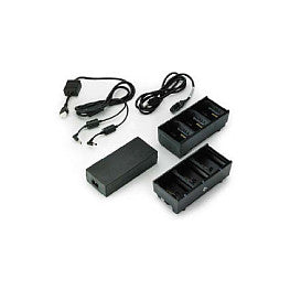 Zebra Dual 3-Slot Battery Charger Connected via Y Cable