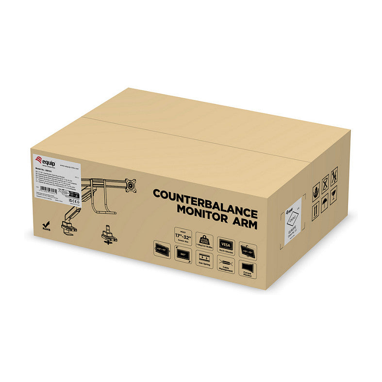 Equip Tischhalterung 17"-32"/2TFT 360° Gasfeder 9Kg silber lite Retail