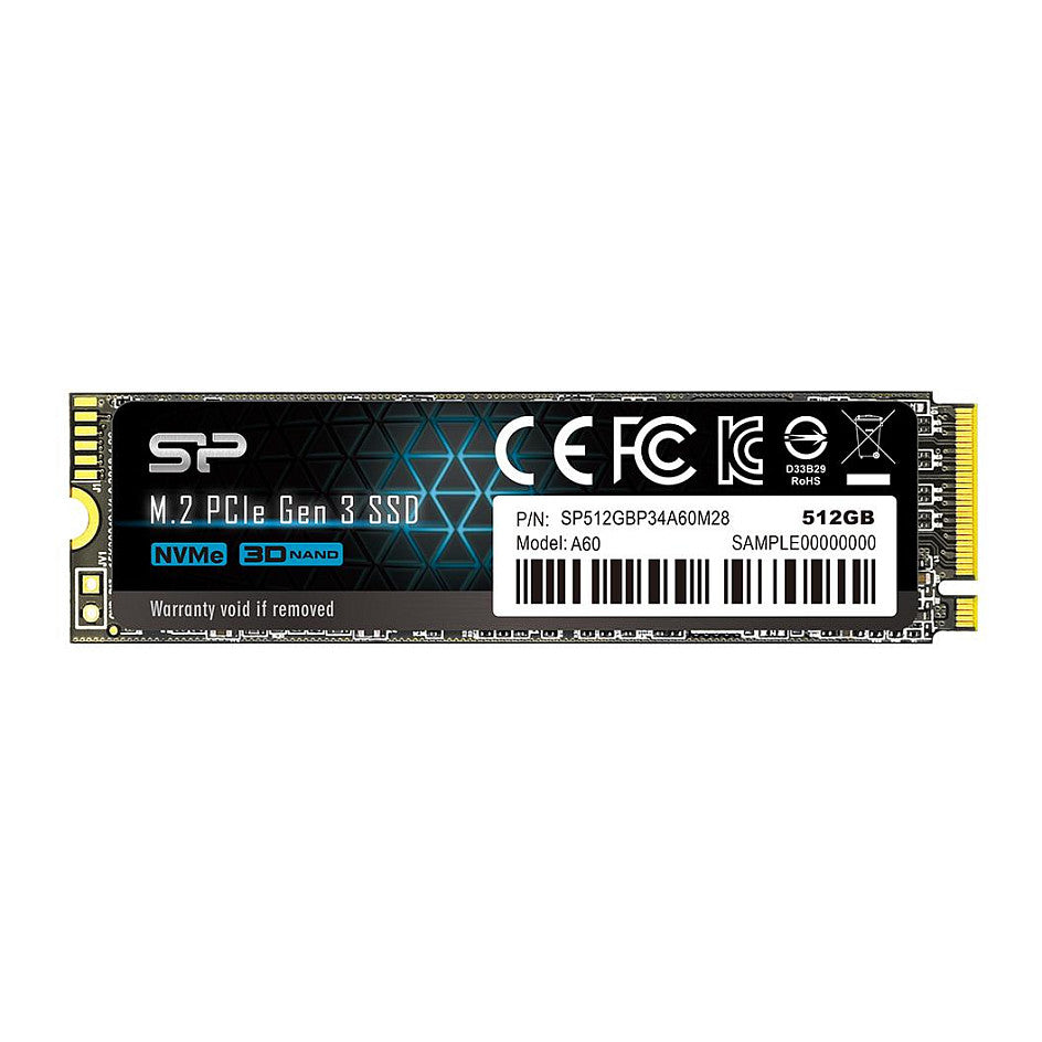 M.2 512GB Silicon Power P34A60 2280 - PCIe 3.0 x4 (NVMe)