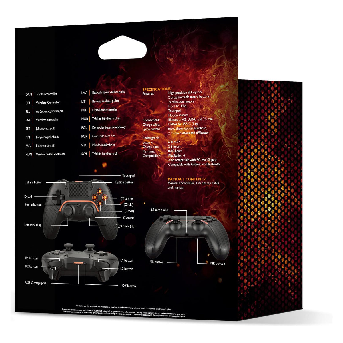 Deltaco Wireless Controller schwarz