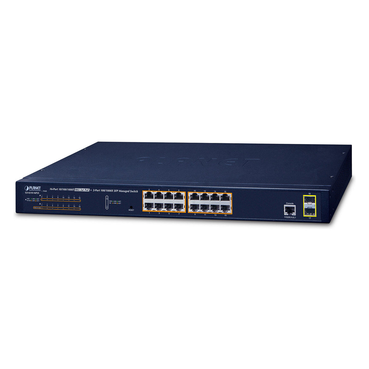 Planet GS-4210-16P2S 16-Port Managed Switch