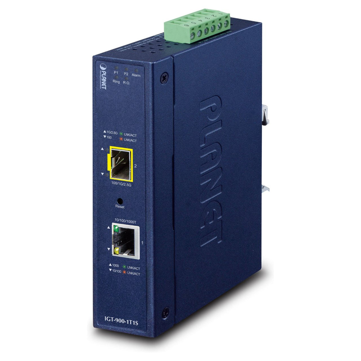 Planet IGT-900-1T1S 1-Port Industrial + 1-Port SFP Managed Media Converter