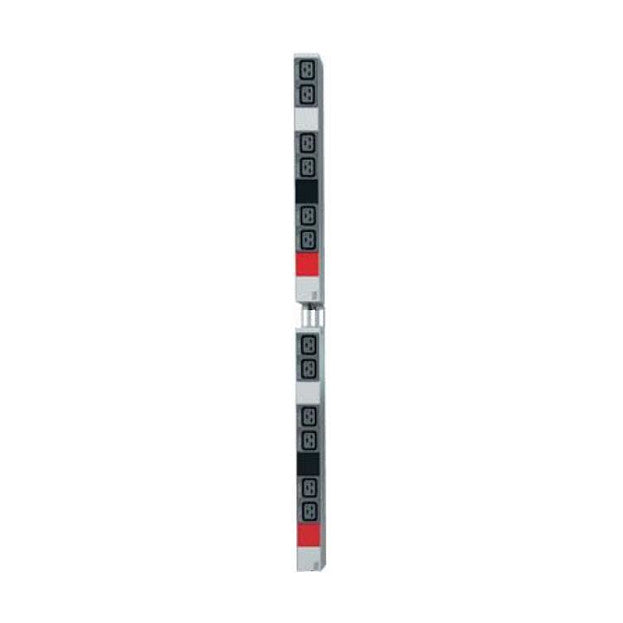 BACHMANN IT PDU ALU 1HE 6x C19 Stecker 3x16A CEE rot