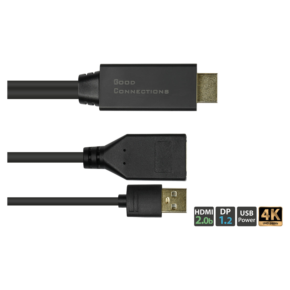 Good Connections Adapter HDMI2.0b-St.-DP1.2-Bu. 0,3m
