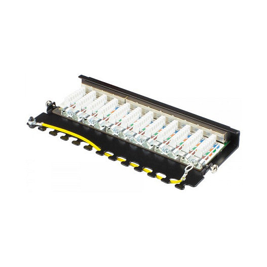 Good Connections Patchpanel Cat.6 12-Port 0,5 HE schwarz