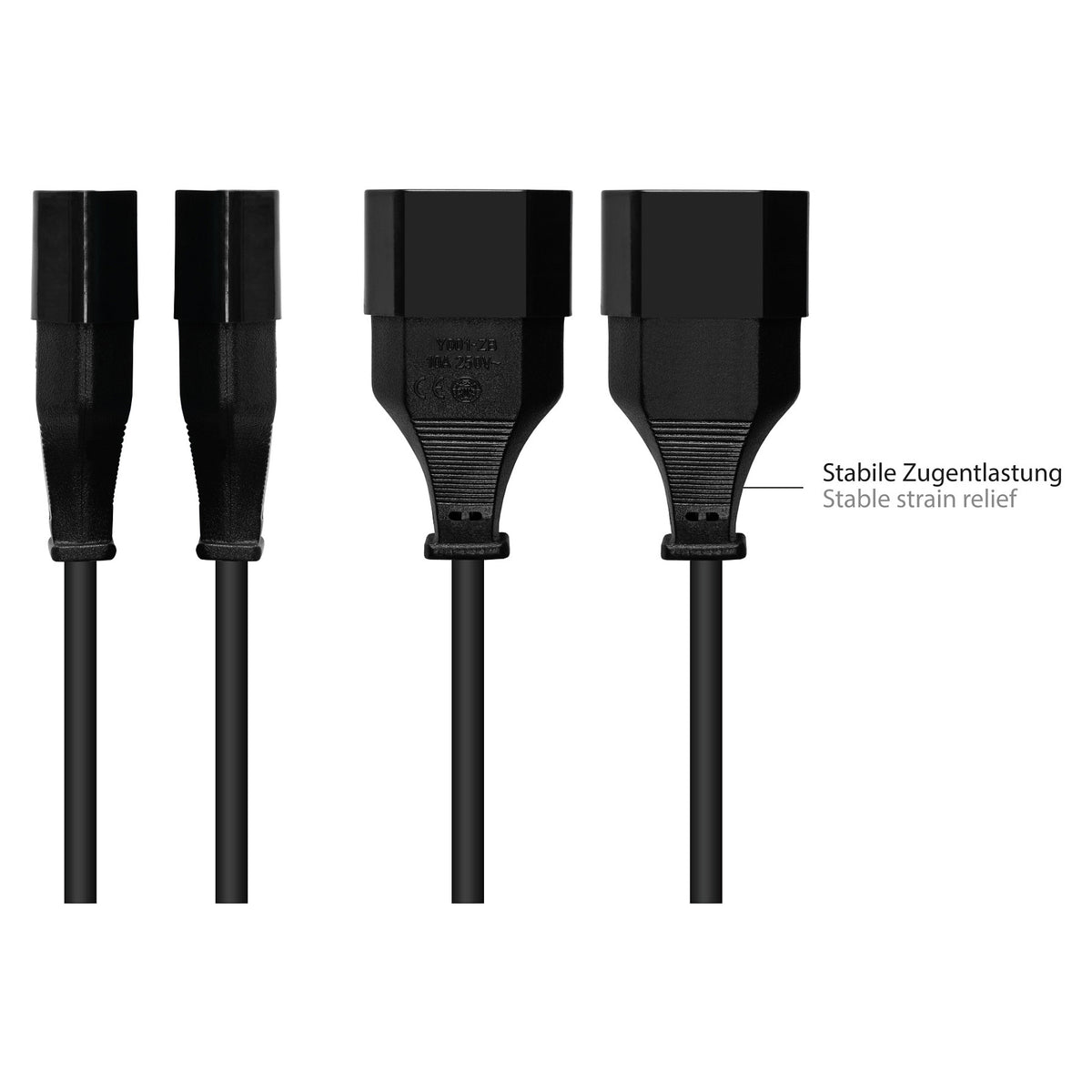 Good Connections Euro-Verlängerung schwarz 0,5m