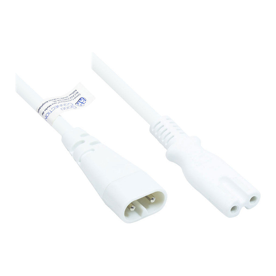 Good Connections Euro-Verlängerung C8-St/C7-Bu weiß 2m