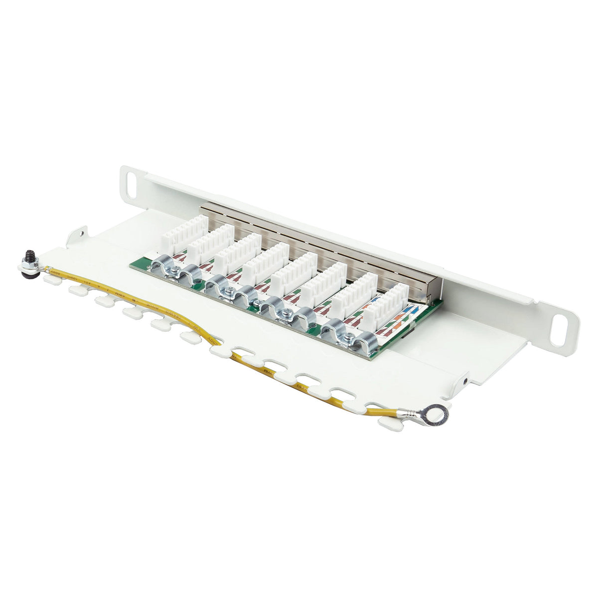 Good Connections Patchpanel 10"Cat. 6 8-P. 0,5 HE reinweiß