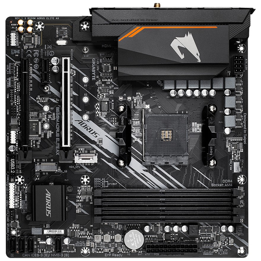 Gigabyte B550M AORUS Elite AX (B550.AM4.mATX.DDR4)