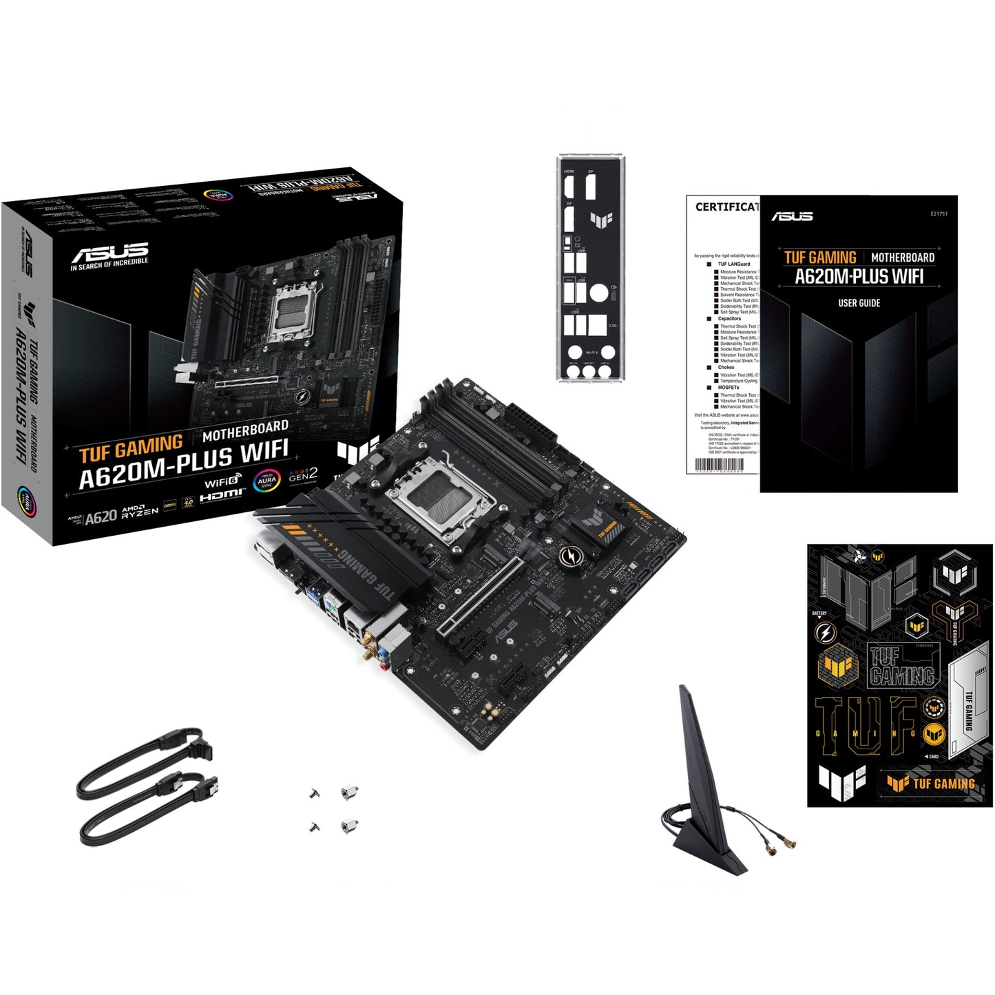 MB ASUS TUF GAMING A620M-PLUS WIFI (AMD.AM5.DDR5.mATX)