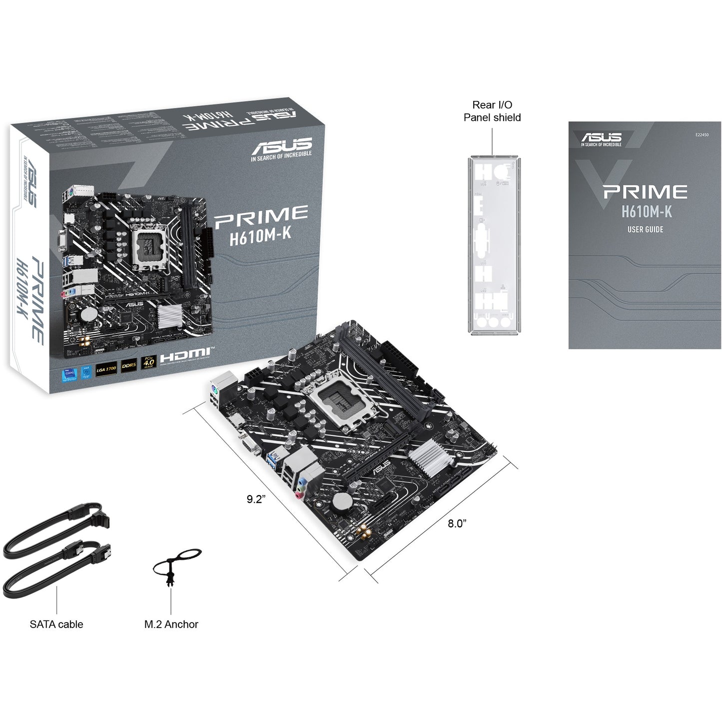 ASUS PRIME H610M-K (Intel.1700.DDR5.mATX)