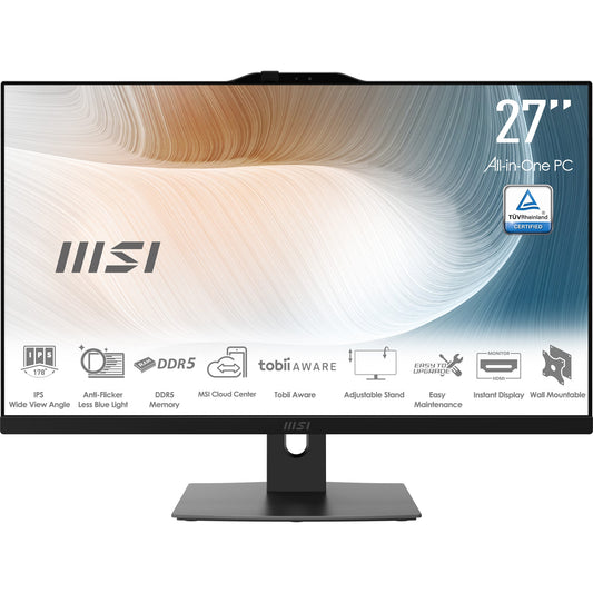 AIO MSI Modern AM272P 1M-836DE 27" i5-120U black 8GB 512GB W11P