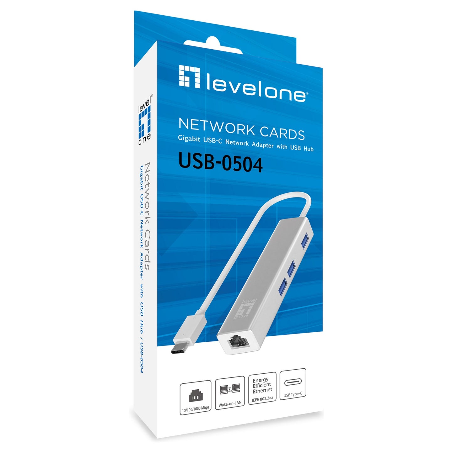 Adapter USB-C -> RJ45 10/100/1000.3xUSB3.0 0.15m si